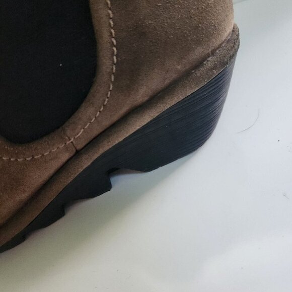 Fly London Phil Brown Suede Leather Ankle Bootie Size 39/8-8.5 - Picture 6 of 11